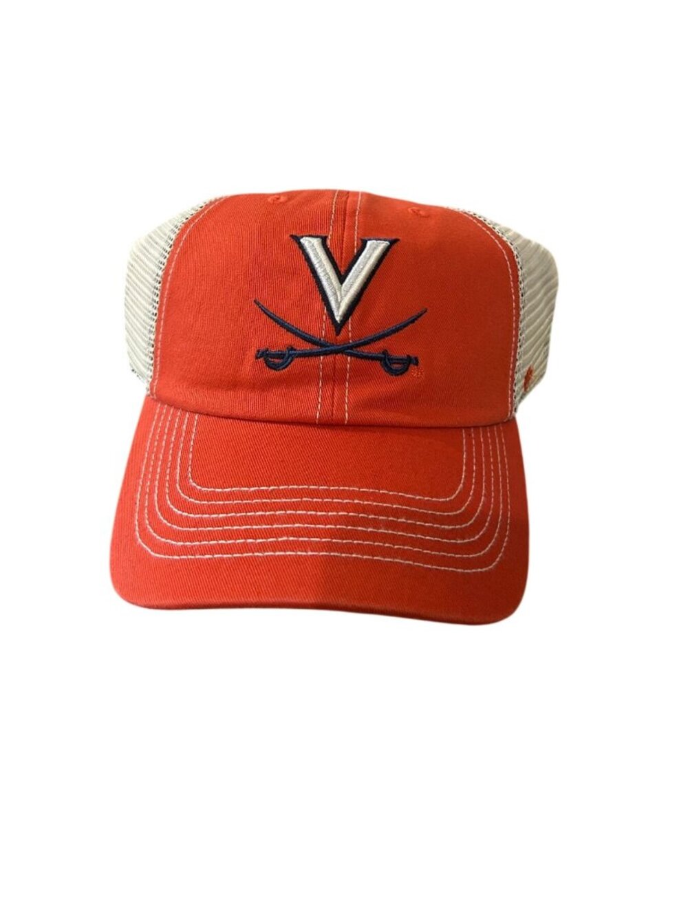 NEW Virginia Cavaliers Orange & White Adjustable Snapback Trucker Hat By 47
